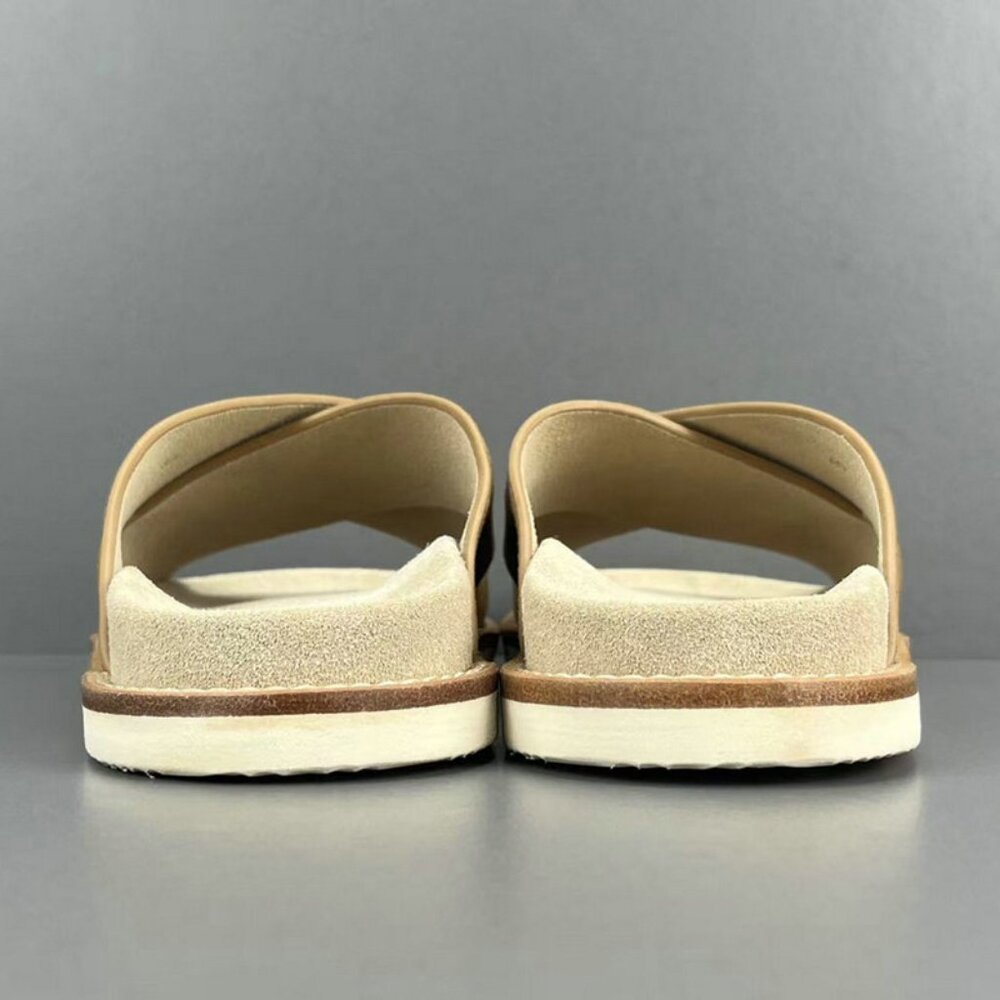 Brunello Cucinelli Slide Sandals In Suede - Picture 9 of 12